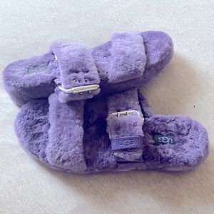 UGG Purple Fuzzy Sandals Size 9